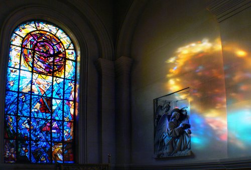 Basilica, Stained Glass Window, Interior, Pre-Quake